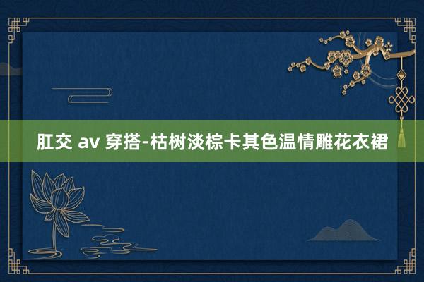 肛交 av 穿搭-枯树淡棕卡其色温情雕花衣裙