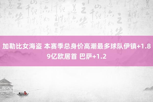加勒比女海盗 本赛季总身价高潮最多球队伊镇+1.89亿欧居首 巴萨+1.2