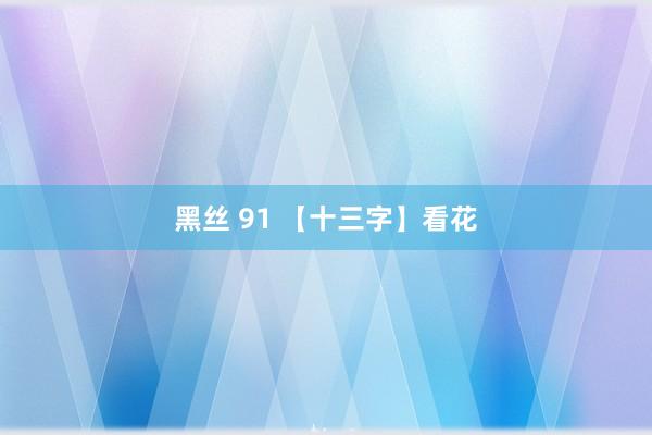 黑丝 91 【十三字】看花
