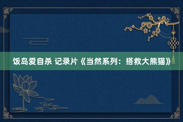饭岛爱自杀 记录片《当然系列：搭救大熊猫》